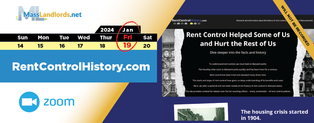 event marketing picture showing zoom details, date, and speaker or topic for rent control history website virtual meeting 2024-01-19
3rd friday