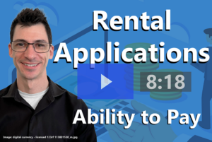 Rental Applications Ability to Pay Video Thumbnail