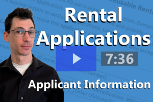 Rental Applications Applicant Information Video Thumbnail