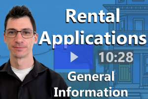 Rental Applications General Information Video Thumbnail