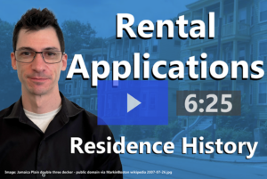 Rental Applications Residence History Video Thumbnail