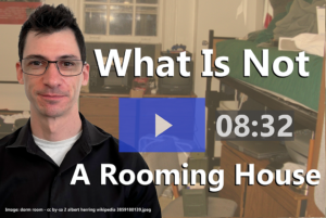 "What Is Not A Rooming House" video thumbnail
