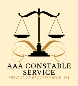 The AAA constable service website shows that they serve summons, executions and probate, and offer employment and seminars in addition to other services.