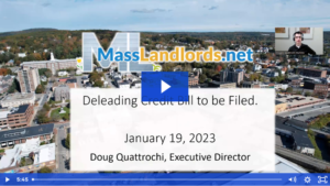 Business update for Deleading credit bill to be filed. Update date is January 19, 2023. By Doug Quattrochi, Executive Director.