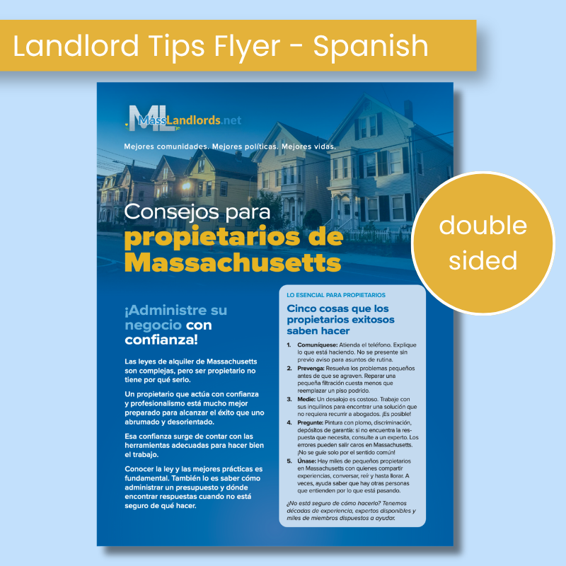 Flyer - Landlord tips Spanish