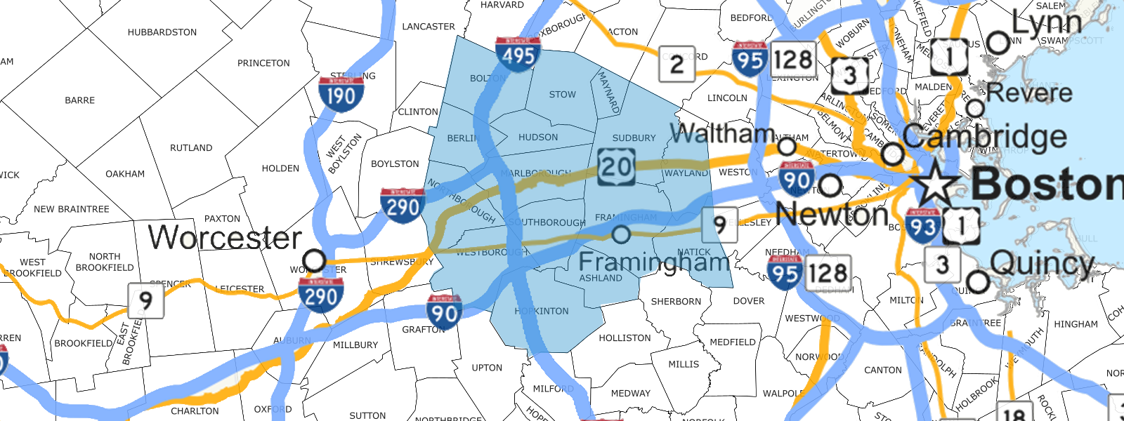 MassLandlords MetroWest Map