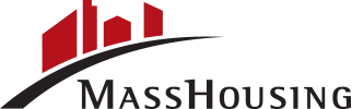 The MassHousing logo shows a road sweeping into the future with stylized, angular towers built along it.