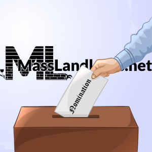 Picture of a nomination being placed into a MassLandlords ballot box.