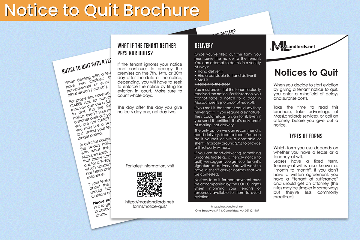  Tri-Fold Brochure - Notices To Quit
