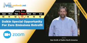 Statewide Virtual Meeting Wed Dec 13th: Daikin Special Opportunity For Zero Emissions Retrofit