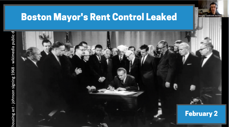 Business update for Boston Mayor’s Rent Control Leaked. Update date is February 2nd, 2023. By Doug Quattrochi, Executive Director.