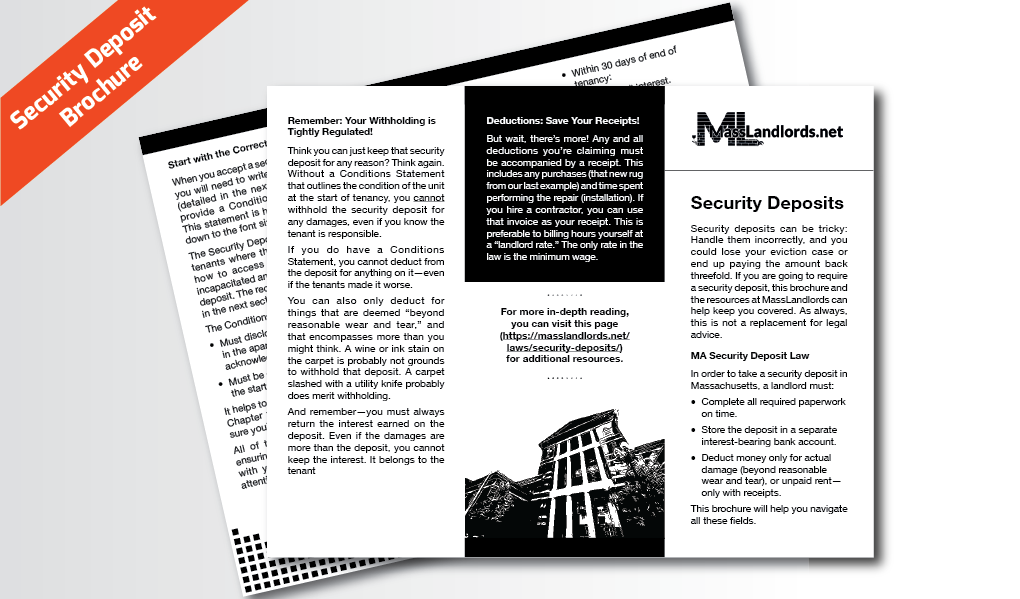  Tri-Fold Brochure - Security Deposit