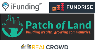 Various real estate crowdfunding logos
