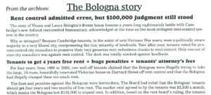 The SPOA Newsletter used to do a careful and highly literate job of highlighting how majority rule leads to minority rights being trampled. This story profiles the Bologna's rent control nightmare.